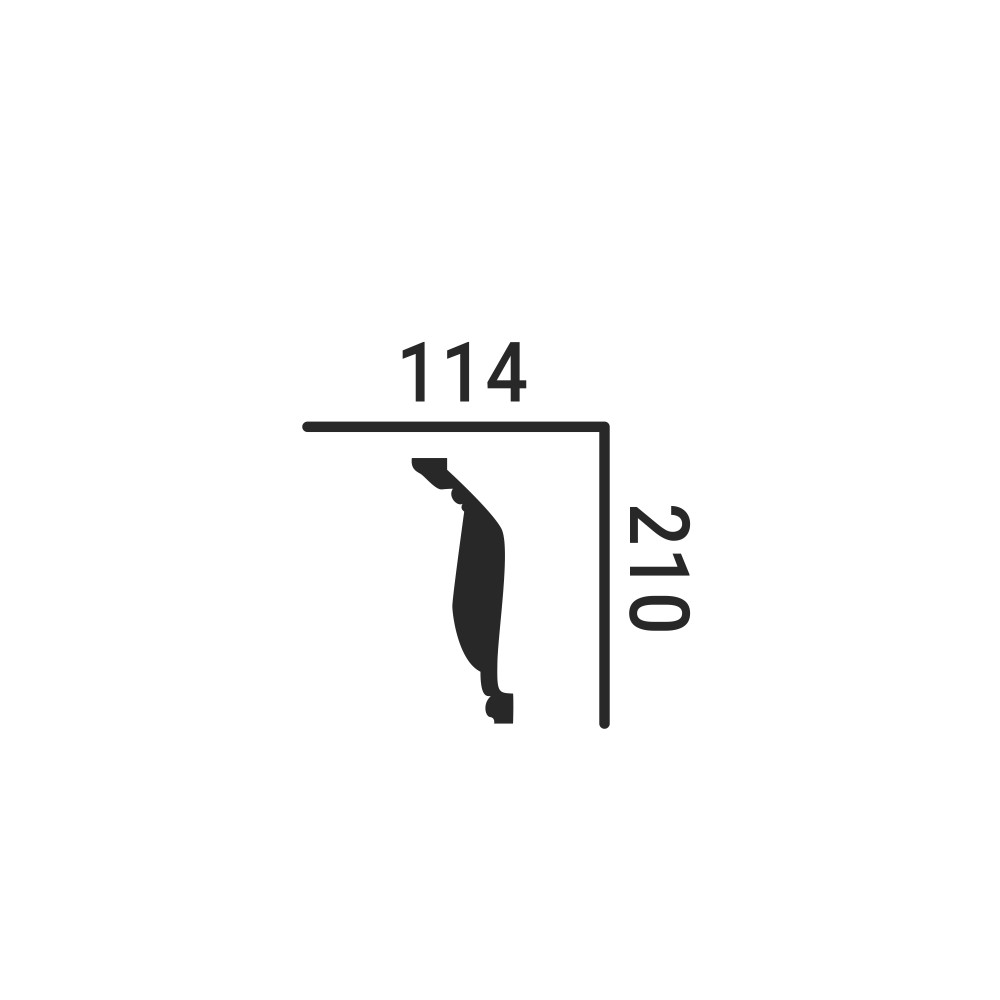 C 101 (2,00 м) Карниз с орнаментом, 210х114 мм